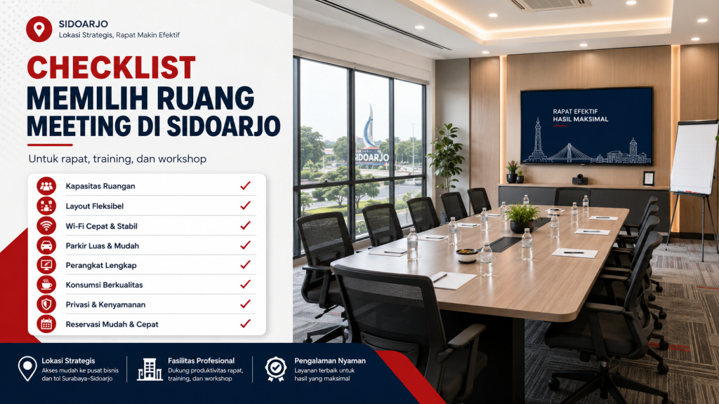 Cara Memilih Ruang Meeting Sidoarjo untuk Rapat dan Training